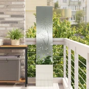 Vidaxl Zaslon za zasebnost v vrtu srebrna 32 x 140 cm Pocinkano jeklo
