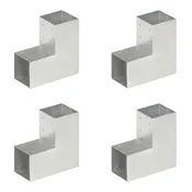 Vidaxl vidaXL L-oblikovane spojke, 4 kosi, pocinkana kovina, 91x91 mm