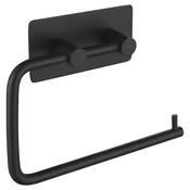 Samolepilno držalo za toaletni papir, črno mat - Črna - 140x110x30 mm - Sapho - 24 - Iz nerjavečega jekla - Nosilec toaletnega papirja - Kvadratni - 140 - 110 - 30 - 14