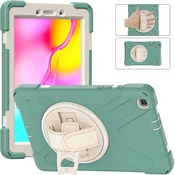 Ohišje za Samsung Galaxy Tab A 8.0 s stojalom in naramnico Zeleno