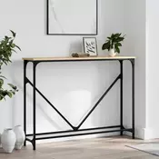 Konzolni stol boja hrasta 102 x 22,5 x 75 cm konstruirano drvo