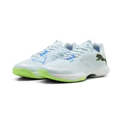 PUMA Vantage Turbo 2 Indoor Shoes Unisex, Sport, Aqua Glow/Green Glare/White, 44.5