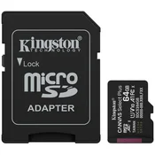 Kingston memorijska kartica U1 V10 SDXC 64GB Canvas Select Plus G3 150R SDCS3/64GB + adapter