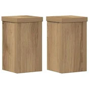 Vidaxl Stojalo za rastline 2 kosa artisan hrast 10x10x18 cm inž. les