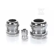 slomart Kovinski kabelski uvodnik z metričnim navojem - ponikljani medenina -mmG-40 z matico, IP68, za kable s premerom 18-25mm