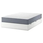 NORDLI Postlj okvir s predal+postlj vložk, bela/Vagstranda zelo čvrst, 140x200 cm