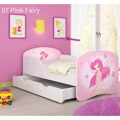 Djecji krevet ACMA s motivom + ladica 180x80 cm 07 Pink Fairy