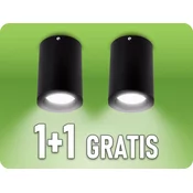 V-TAC Stropna svetilka GU10/GU5.3, črna, 1+1 gratis!