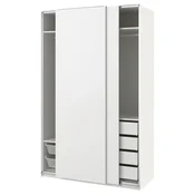 PAX/HASVIK Garderobni sestav, bela/bela, 150x66x236 cm
