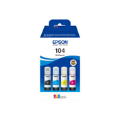 Epson EcoTank Tinte 104 Multipack 4er-Pack, črna, Gelb, Cyan, Magenta C13T00P640