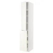 METOD / MAXIMERA Vis.elem. s izvl.funk. 3fi/1vr/2pol, bela/Vallstena bela, 40x60x240 cm
