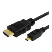 StarTech.com HDADMM1M HDMI kabel 1 m HDMI Tip A (Standard) HDMI Tip D (Micro) Crno
