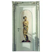 Casa Padrino luxury baroque apartment door white/silver/gold 129 cm - Made in Italy