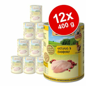 Varčno pakiranje MAC´s Cat mačja hrana 12 x 400 g - Teletina & puran