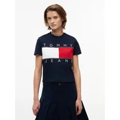 Tommy Jeans Majica Flag DW0DW22818 Mornarsko modra Regular Fit