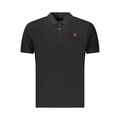 Črna moška polo majica s kratkimi rokavi