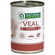 Nature's Protection NATURE'S PROTECTION Puppy Veal - mokra hrana za mladiče, brez glutena, 400 g, primerna za vse pasme, zdrava in naravna.