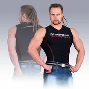 Moška majica MadMax Kompresní triko bez rukávů MSW904 černočervené XL
