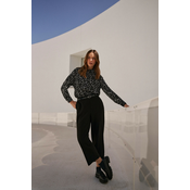 Womens blouse Moodo patterned - black