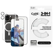 Bundle Hoops + Kaljeno staklo UWF + Maska Urban Combat za iPhone 16 Pro Max, CARE