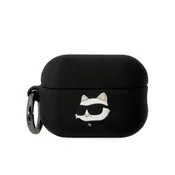 Karl Lagerfeld 3D Logo NFT Choupette Head silikonski ovitek za AirPods Pro 2, črn