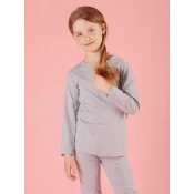 Girls blouse basic grey
