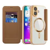 Etui SmartMag Book z Magsafe tehnologijo in RFID denarnico za iPhone 17 - brown