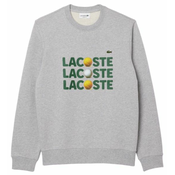 Muška sportski pulover Lacoste Ball Print Fleece Sweatshirt - grey chine