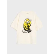 Sinsay - Pamucna oversize majica s printom Minions - krem
