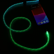 Delock kabel USB C-C 1,2m 100W 5A PD LED črn 88288