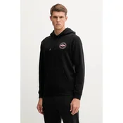 Pulover Rip Curl STAPLE moški, črna barva, s kapuco, 095MFL