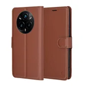 Etui Techsuit Leather Folio za Realme 14 Pro Plus - rjav