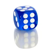 shumee D6 1,6 cm RPG temno modre prozorne šeststranske kocke