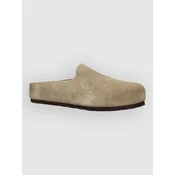 Birkenstock Amsterdam Wrapped Suede Leather Normal Clogs taupe