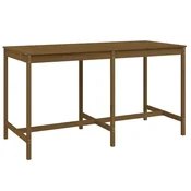 Vidaxl Vrtna miza medeno rjava 203,5x90x110 cm trdna borovina