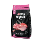 PAN MIĘSKO Teletina z prepelico XS (puppy) - Suha hrana za pse, 3kg