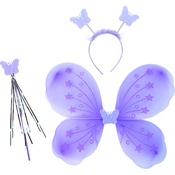 Ljubicasta krila leptira s trakom za glavu i cekicem