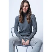 Trend Alaçati Stili Majica temno siva
