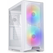 Računalniško ohišje Lian Li LANCOOL 215, ATX, Midi-Tower, aRGB, kaljeno steklo, belo
