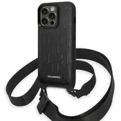Karl Lagerfeld Karl Lagerfeld Monogramska plaketa z logotipom - Ohišje za iPhone 14 Pro (črno)
