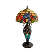 Brilagi - Tiffany vitražna stona lampa JUNGLE 1xE27/60W/230V + 1xE14/40W