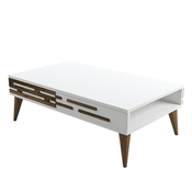 Hanah Home HANAH HOME Valensiya - Walnut, White klubska mizica, (20869560)