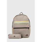 Ruksak adidas Essentials boja: bež, veliki, s uzorkom, IZ1896