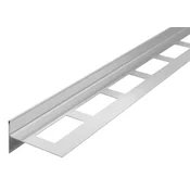 Robni profil za izravnavo tal iz nerjavečega jekla, (v) 10 mm, (d) 1500 mm, levi - Nerjaveče jeklo - 150.00 - 24 - 1.00 - Nerjaveče jeklo - Sapho - 150x1 cm