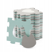 KINDERKRAFT Penasta podloga za sestavljanke Luno Shapes 185 x 165 cm Mint, 30 kosov, Premium