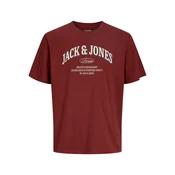 JACK & JONES Majica JJEDENVER dimno modra/bordo/volneno bela