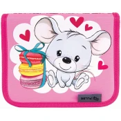 Školska pernica Pulse - Happy Mouse, 1 zatvarač i 2 krila