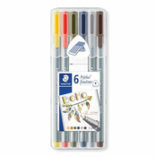 Staedtler flomastri Fineliner Triplus Boho, 6/1 v PVC etuiju