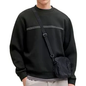 JACK & JONES Sweater majica Fusion smeda / crna