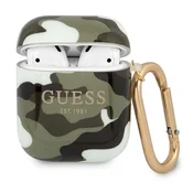 Guess Ovitek Guess Camo Collection za AirPods 1/2, zelena/khaki